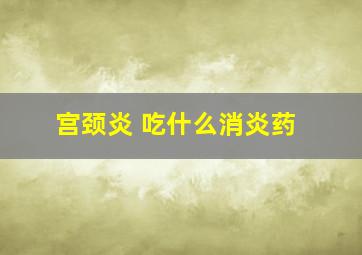 宫颈炎 吃什么消炎药